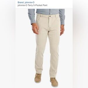 johnnie-O Men's Slim Straight Stretch Pants in Stone SIZE 30X34 NWT $178